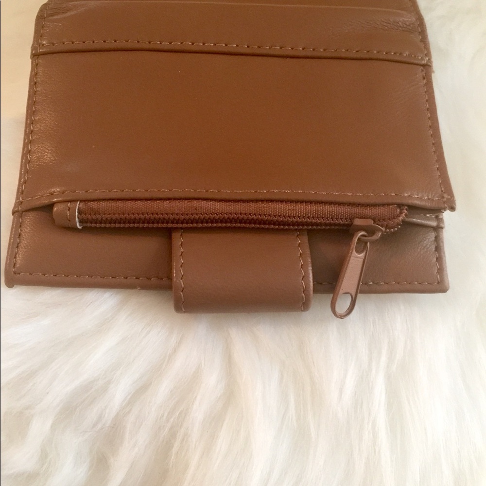 Genuine leather card small wallet tan - Picture 5 of 6